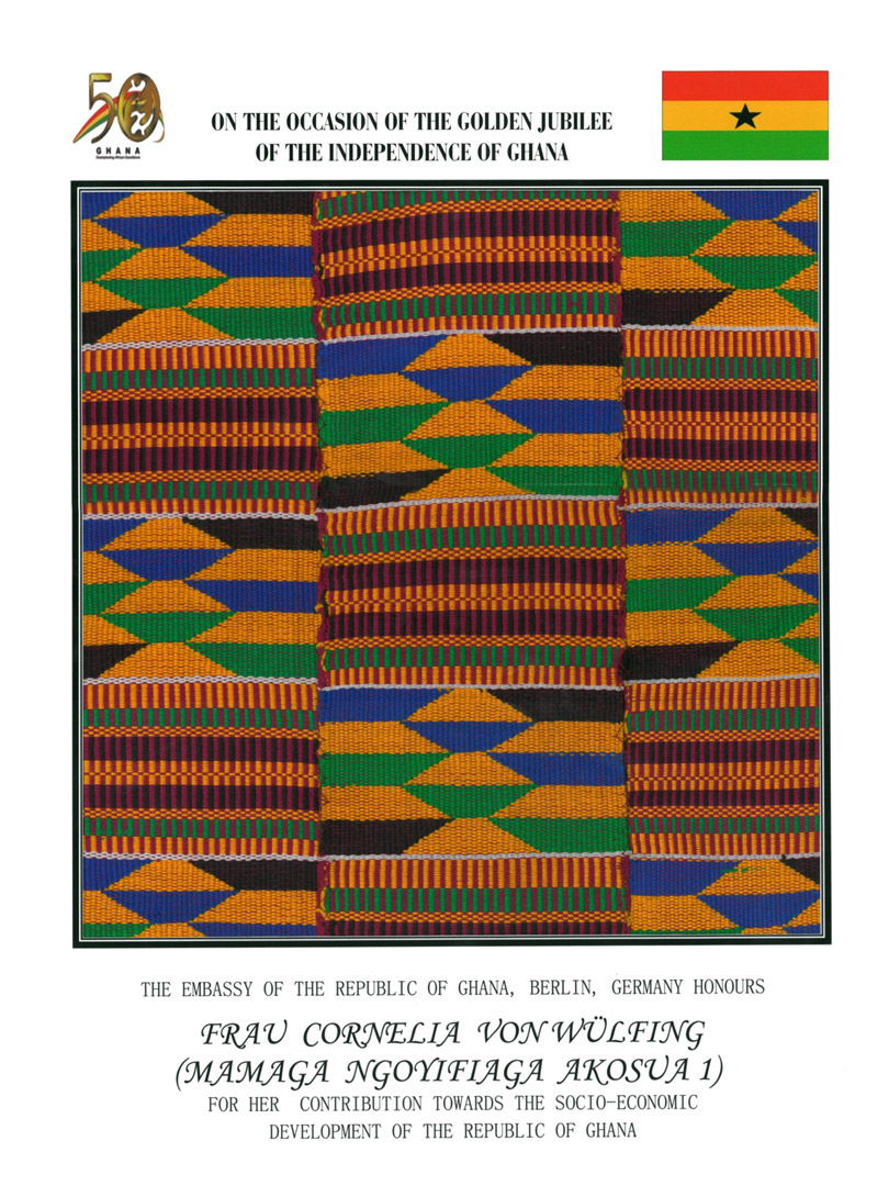 Embassy of Ghana in Berlin honours Cornelia von Wülfing Embassy of Ghana in Berlin honours Cornelia von Wülfing